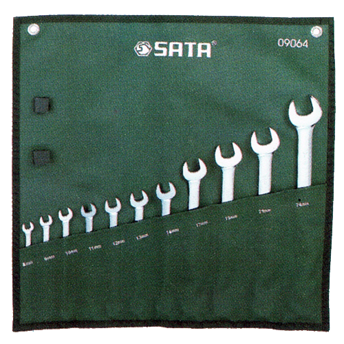SATA 09064 Combination Wrench Set 11pc, 8mm-24mm, Metric,3kg